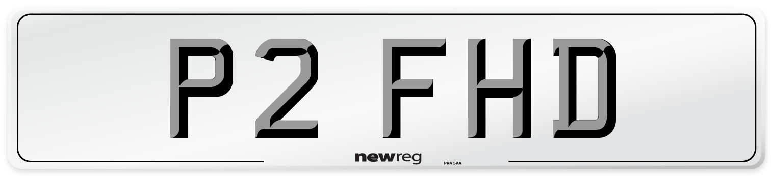 P2 FHD Number Plate from New Reg